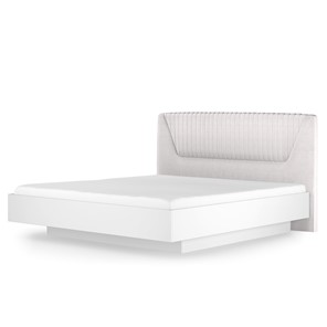 Кровать с механизмом 1.5-спальная Кураж Марсель-11 (Белый, ткань Catania white) 1400 в Омске