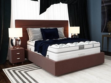 Двуспальная кровать Modern/Island M 180х200, Флок (Велсофт Спелая слива) в Омске