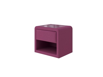 Прикроватная тумбочка Cube 52х41, Рогожка (Savana Berry (фиолетовый)) в Омске