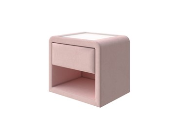 Тумбочка прикроватная Cube 52х41, Велюр (Ultra Розовый мусс) в Омске