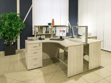 Офисный комплект мебели Комфорт (дуб шамони) №2 в Омске