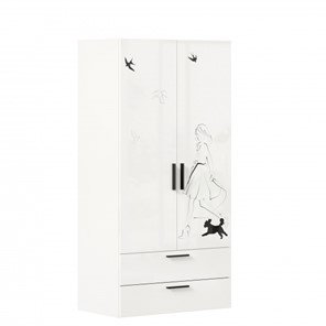 Шкаф комбинированный Джоли ЛД 535.040, Серый шелк в Омске