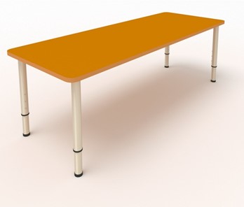 Детский стол 2-местный  (по одну сторону столешн.) СДО-2 (0-3) оранжевый в Омске