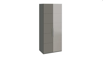 Шкаф Наоми с 1 зеркальной правой дверью, цвет Фон серый, Джут СМ-208.07.04 R в Омске