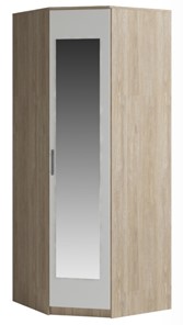 Распашной шкаф угловой Genesis Светлана, с зеркалом, белый/дуб сонома в Омске