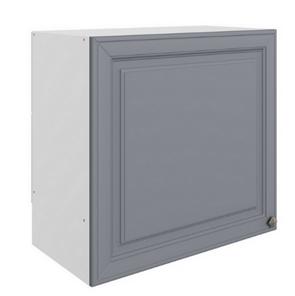 Шкаф навесной Мишель под вытяжку L600 H566 (1 дв. гл.) эмаль (белый/серый) в Омске
