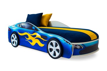 Кровать-машина в детскую Бондимобиль синий в Омске
