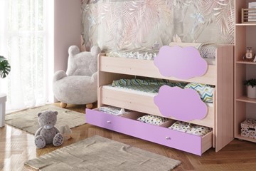 Детская двухэтажная кровать Соник 1.6 с ящиком, Ирис в Омске