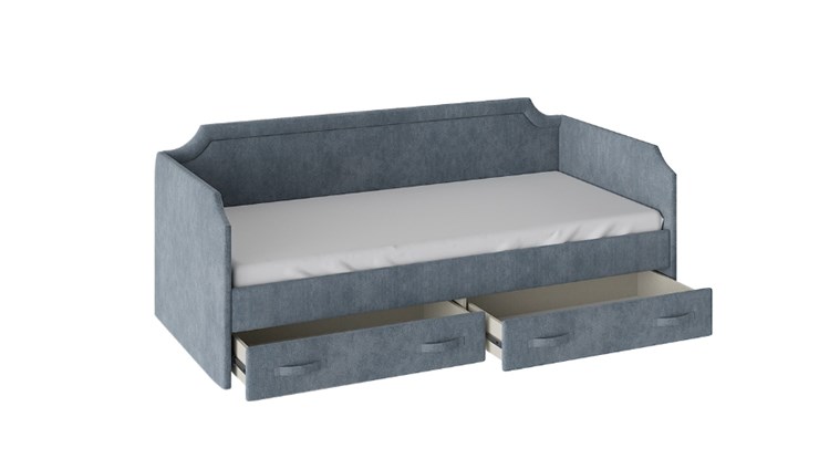 Кровать подростковая Кантри Тип 1, ТД-308.12.02 (Замша синяя) в Омске - изображение 1