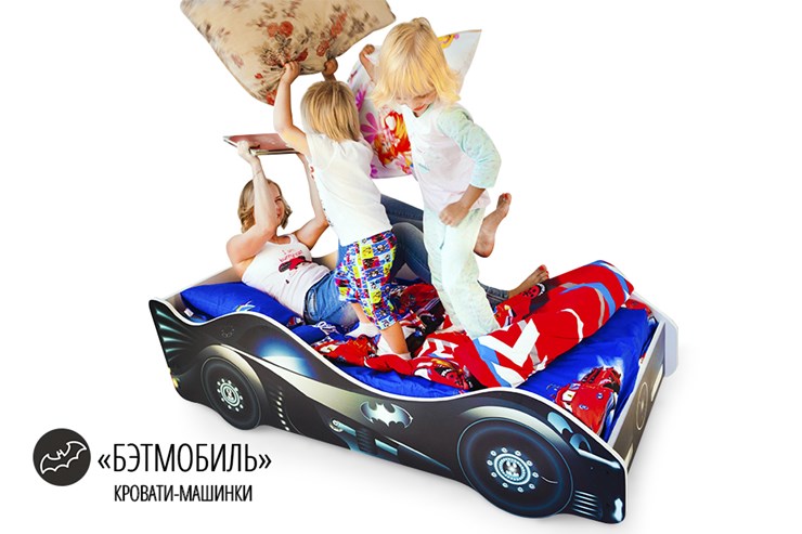 Кровать-машина детская Бэтмобиль в Омске - изображение 1