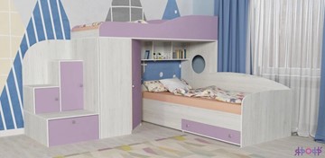 Детская кровать-шкаф Кадет-2, корпус Винтерберг, фасад Ирис в Омске