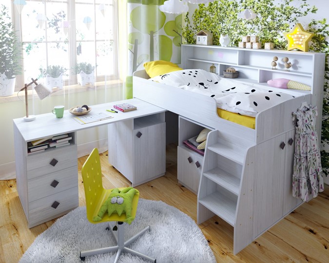 Кровать-чердак детская Малыш-5, цвет Винтерберг в Омске - изображение 7