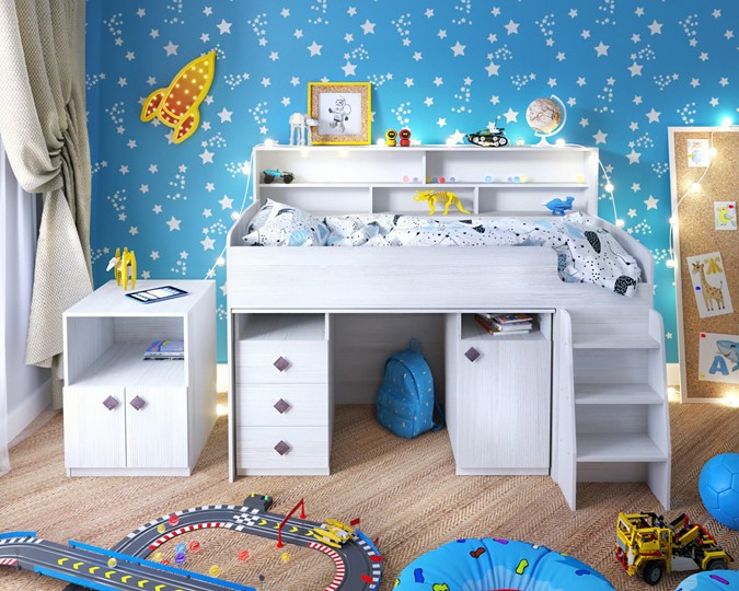 Кровать-чердак детская Малыш-5, цвет Винтерберг в Омске - изображение 8