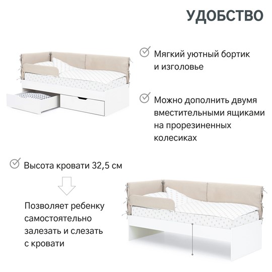 Мягкая кровать Denvas, холодный бежевый в Омске - изображение 12