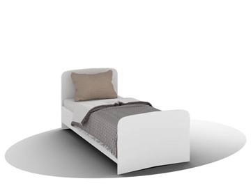 Односпальная кровать ВЕГА Кровать Кр-08 900 с плоским основанием (Белый древесный) в Омске