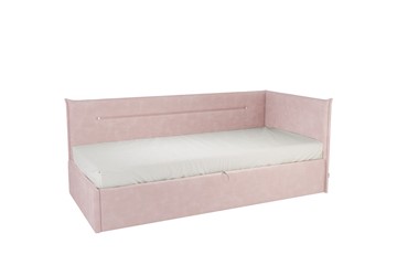 Кровать детская 0.9 Альба (Тахта), нежно-розовый (велюр) в Омске