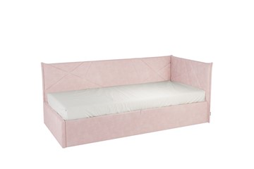 Детская кровать 0.9 Бест (Тахта), нежно-розовый (велюр) в Омске