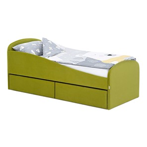 Кровать с ящиками Letmo 190х80 оливковый (велюр) в Омске