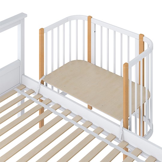 Приставная кровать POLINI Kids Simple 105 Белый / Бук в Омске - изображение 3
