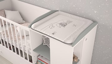 Детская кровать-трансформер с комодом POLINI Kids Ameli 800 Белый / Серый, серия AMELI в Омске - предосмотр 3