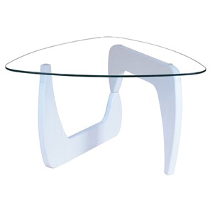 Стеклянный столик Берген-3, белый в Омске