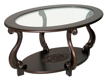 Стеклянный столик в зал Овация-С, темно-коричневый в Омске