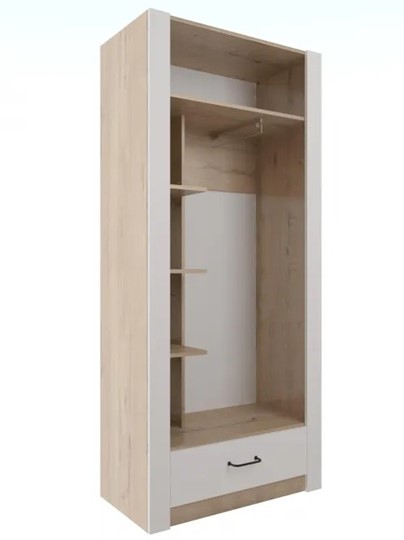 Шкаф гардеробный Ева 5 М1 дуб ирландский/белый матовый в Омске - изображение 1