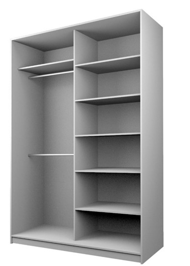 Шкаф 2-х дверный MAX МШ-23-6-16-22, Профиль Черный/Цвет Белый/Oracal Черный в Омске - изображение 1