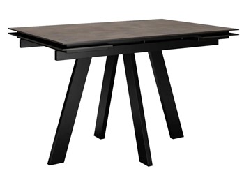 Обеденный раздвижной стол DikLine DM120 Хромикс бронза / опоры черные в Омске