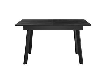 Керамический кухонный стол DikLine SKH125 Керамика Черный мрамор/подстолье черное/опоры черные (2 уп.) в Омске