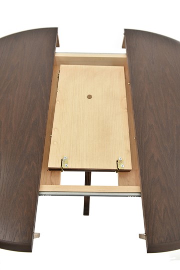 Кухонный раскладной стол Фабрицио-1 исп. Круг 820, Тон 9 (Морилка/Эмаль) в Омске - изображение 6
