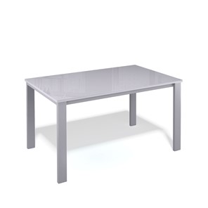 Кухонный стол раскладной Kenner LL1200 серый/стекло серое глянец в Омске