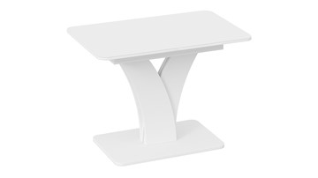 Раздвижной стол Люксембург тип 2 (Белый/Стекло белое матовое) в Омске