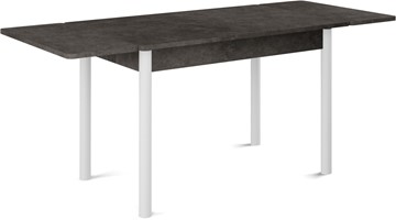 Кухонный стол раскладной Милан-2 EVO, ноги белые, серый камень в Омске - предосмотр 1