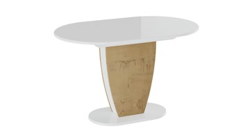 Стол раздвижной Монреаль тип 1 (Белый глянец/Бунратти) в Омске