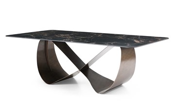 Керамический стол DT9305FCI (240) черный керамика/бронзовый в Омске