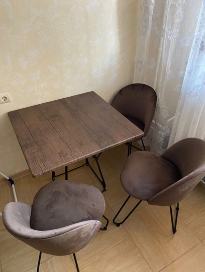 Кухонный стол SHT-TU23/H71/ТT 80 (темно-серый/палисандр) в Омске - изображение 6