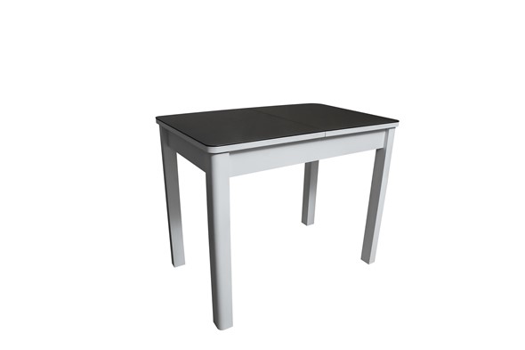 Кухонный стол раскладной Айсберг-1СТ белое-черное в Омске - изображение