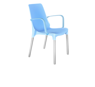 Обеденный стул SHT-ST76/S424 (голубой/хром лак) в Омске