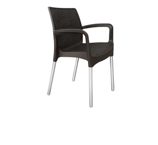 Обеденный стул SHT-ST68/S424 (черно-коричневый/хром лак) в Омске