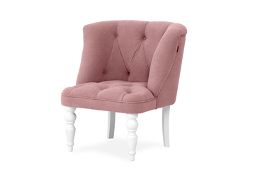 Кресло Бриджит розовый ножки белые в Омске