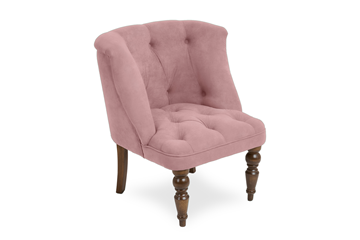Кресло на ножках Бриджит розовый ножки коричневые в Омске