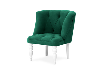 Кресло Бриджит зеленый ножки белые в Омске