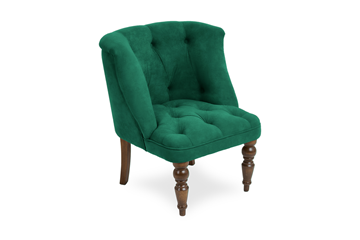 Кресло на ножках Бриджит зеленый ножки коричневые в Омске