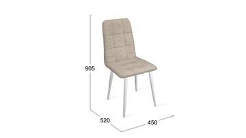 Обеденный стул Аспен К1С (Белый матовый/Микровелюр Duna Brilliant) в Омске - предосмотр 5