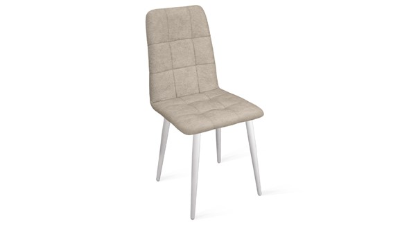 Обеденный стул Аспен К1С (Белый матовый/Микровелюр Duna Brilliant) в Омске - изображение