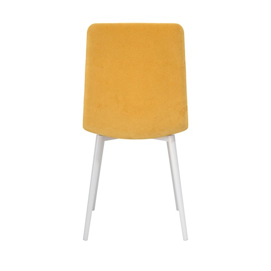 Кухонный стул Белла, велюр тенерифе куркума/Цвет металл белый в Омске - изображение 3