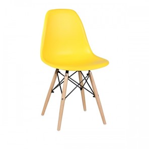 Мягкий стул EAMES DSW WX-503 PP-пластик желтый в Омске