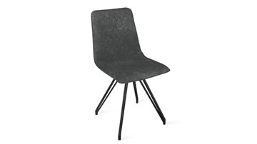 Обеденный стул Хьюго К4 (Черный муар/Микровелюр Wellmart Graphite) в Омске