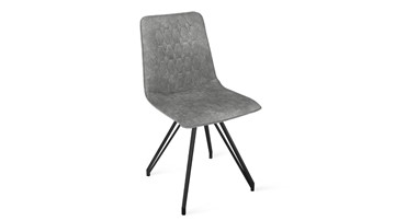 Обеденный стул Хьюго К4 (Черный муар/Микровелюр Wellmart Silver) в Омске